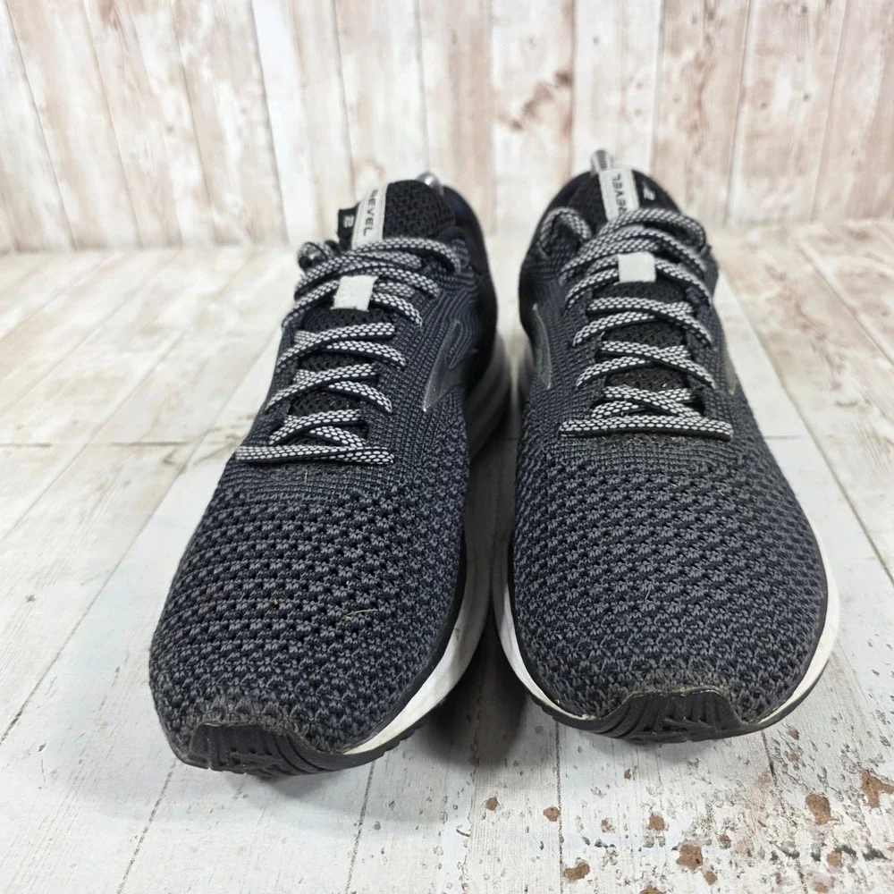 Brooks Revel 2 Womens Running Shoes Black White Knit Sneakers Size 11